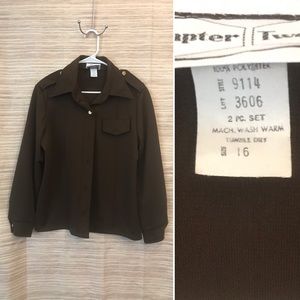 VINTAGE polyester shirt jacket